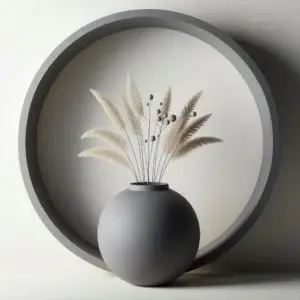 3d printed minimalist vase with ring