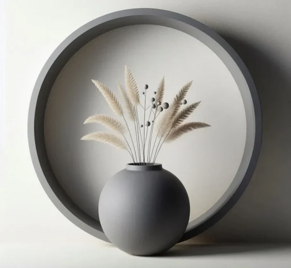 3d printed minimalist vase with ring